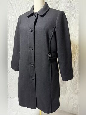 Talbots Black Women's Wool Coat (Size 18P)